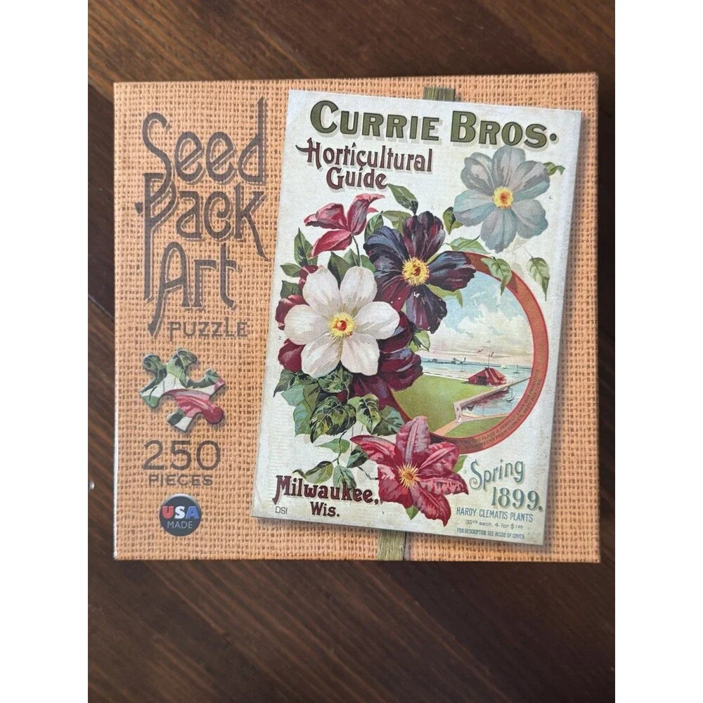 Seed Pack Art Puzzle 250 Pieces DB Company Currie Bros. Spring 1899 New